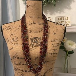 Joan Rivers Classics Torsade  Collection Vibrant Multicolor Beaded Necklace 17”